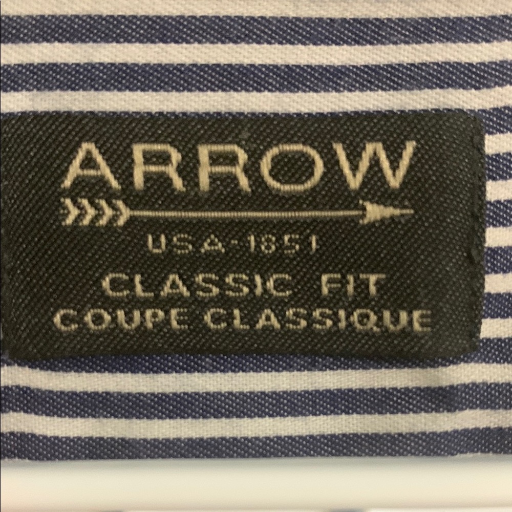 Arrow Classic Blue Striped Men's Shirt - Picture 2 of 8